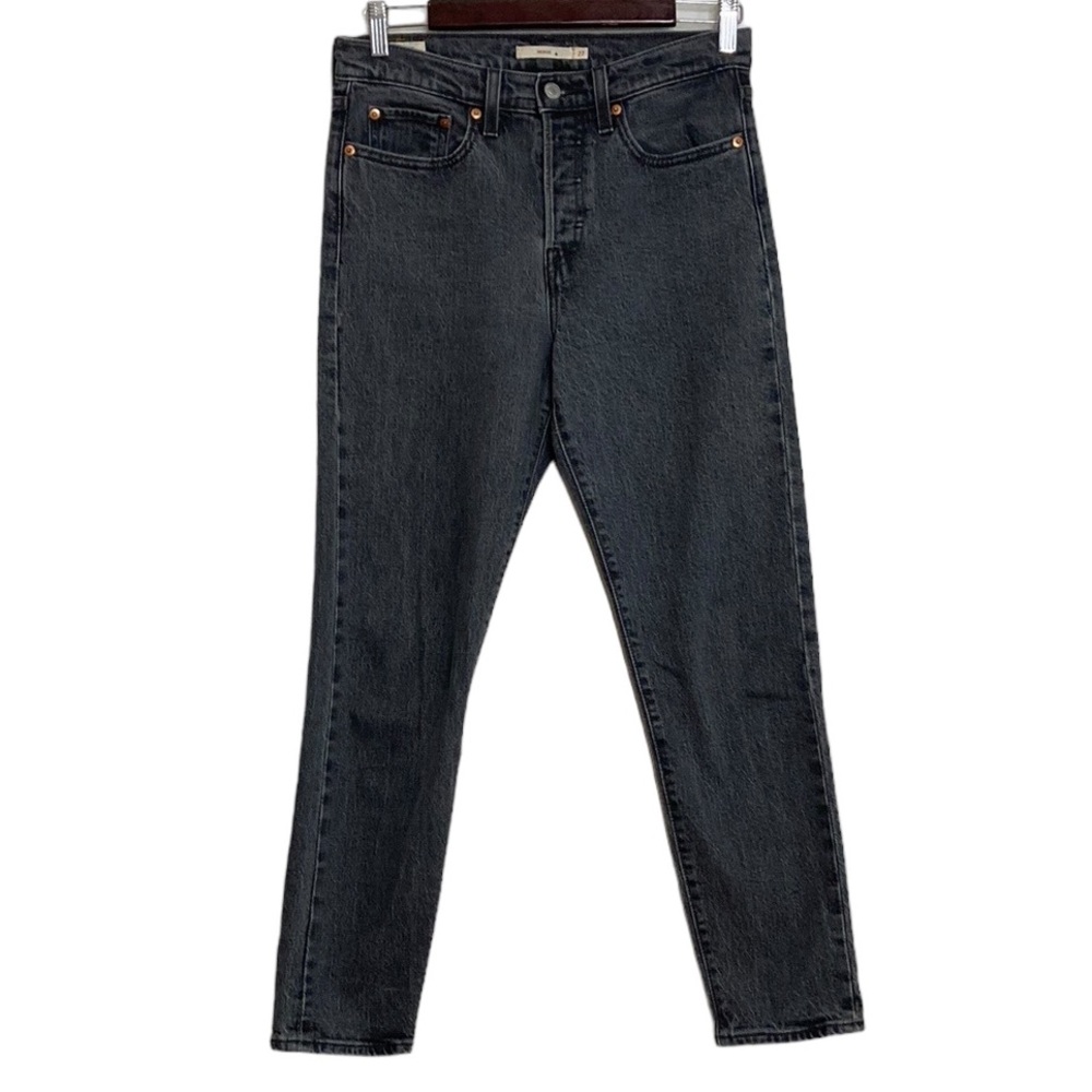 Levi's Jeans Womens 27 x 28 Gray Wedgie Fit High Rise Taper Leg